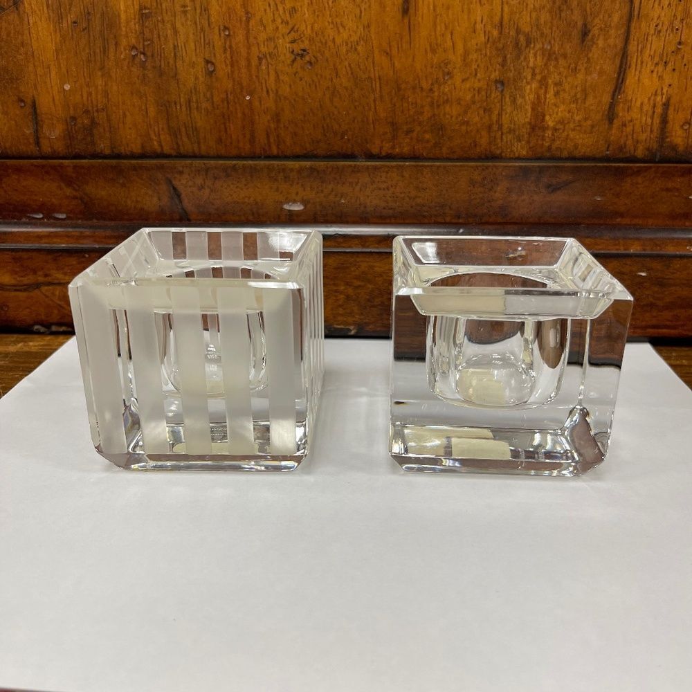 Wedgwood Vera Wang Sqaure Votive Holders. kk186